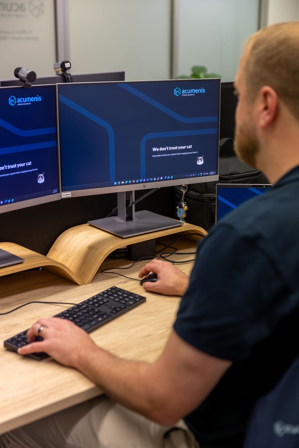 An Australian ISO 42001 consultant in an office.